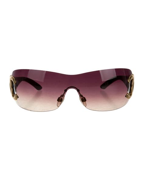 chanel oversized rimless sunglasses